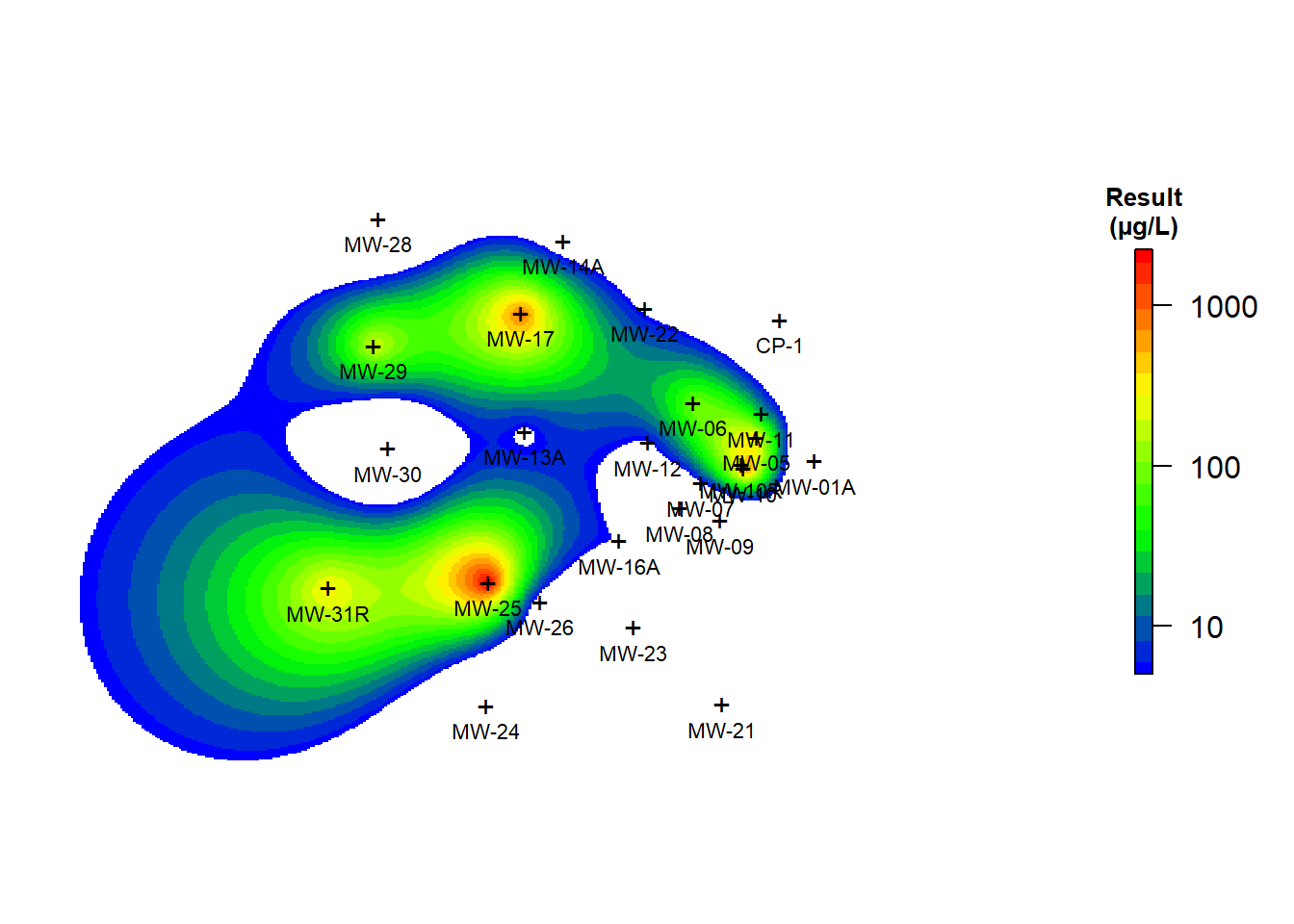 Ordinary Kriging of Benzene Concentrations